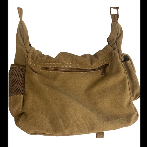 Eurosport Bags Eurosport Unisex Canvass Messenger Khaki Bag Poshmark